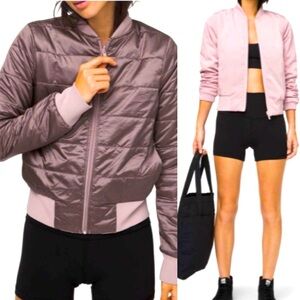 NWOT Lululemon Non Stop Smoky Blush Bomber Reversible Jacket Size 4